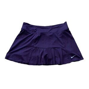 Nike Women's Dri-Fit Pleat Tennis Pickleball Skort Purple Medium NWT